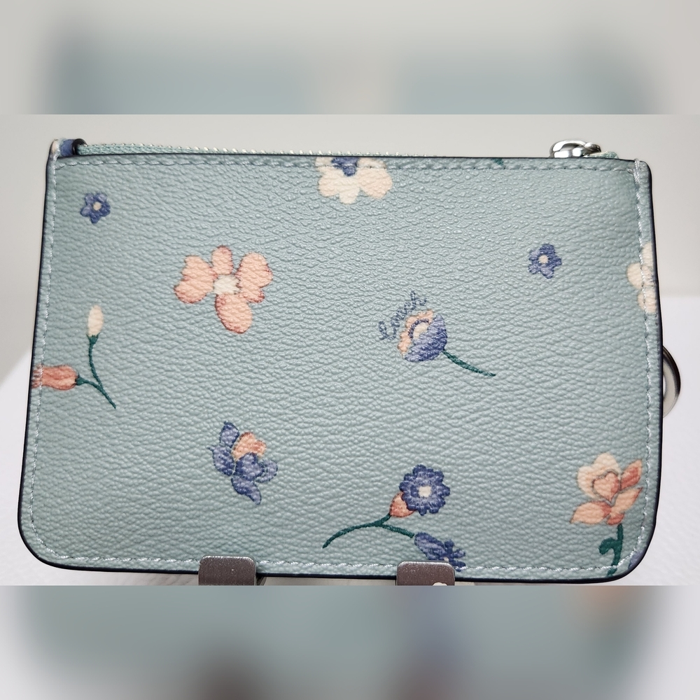 COACH Light Teal Key Pouch NWT C1672G - Picture 4 of 13